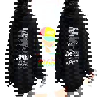 Junenth 1865 Celebrate Freedom Celebrating Black Women Women Oversized Hoodie Back Print - Thegiftio UK