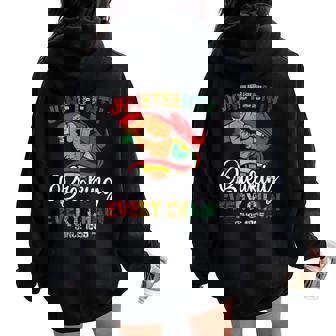 Junenth African American Freedom 1865 Men Women Oversized Hoodie Back Print - Thegiftio UK