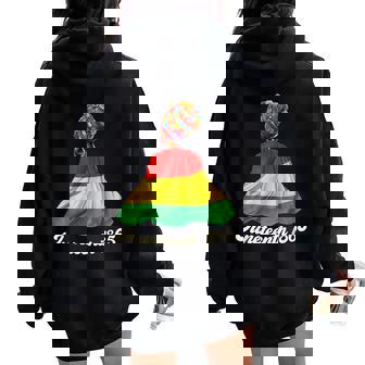 Junenth African Black American Freedom 1865 Women Oversized Hoodie Back Print - Thegiftio UK