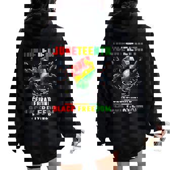 Junenth For Celebrate Black Freedom 1865 Women Oversized Hoodie Back Print - Seseable