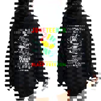 Junenth Celebrate Black Freedom Day 1865 Women Oversized Hoodie Back Print - Seseable