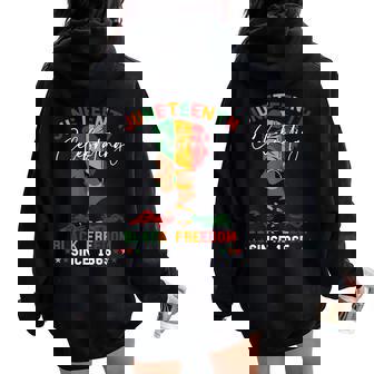 Junenth Celebrating Black Freedom June 19Th 1865 Women Oversized Hoodie Back Print - Thegiftio UK