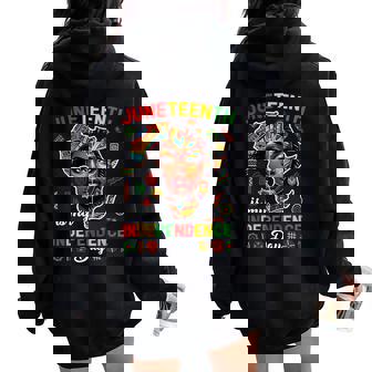 Junenth Is My Independence Day 1865 Black African Women Women Oversized Hoodie Back Print | Mazezy