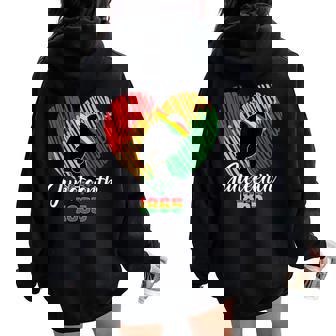 Junenth Queen African American Black Retro Women Oversized Hoodie Back Print | Seseable FR