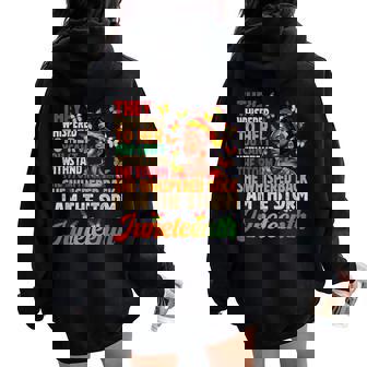 Junenth I Am The Storm Black Freedom 1865 Women Oversized Hoodie Back Print - Thegiftio UK