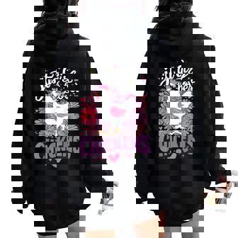 Just A Girl Who Loves Chickens Chicken Women Oversized Hoodie Back Print | Mazezy