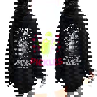 Just A Girl Who Loves Pickles Dill Pickle Sunglasses Women Oversized Hoodie Back Print - Seseable