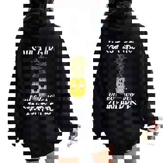 Just A Girl Who Loves Pineapples Clothes Pineapple Women Oversized Hoodie Back Print - Thegiftio UK