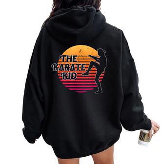 The Karate Kid Sun Gradient Retro Vintage Boys Girls Novelty Women Oversized Hoodie Back Print - Thegiftio UK