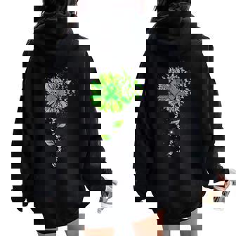 Be Kind To Your Mind Leopard Sunflower Mental Health Matters Women Oversized Hoodie Back Print - Thegiftio UK