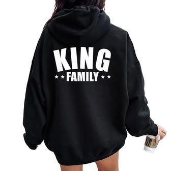 King Last Name Family Matching Party Women Oversized Hoodie Back Print - Monsterry