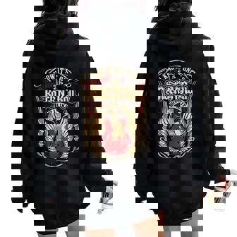 I Know It's Only Rock And Roll Women Oversized Hoodie Back Print - Thegiftio