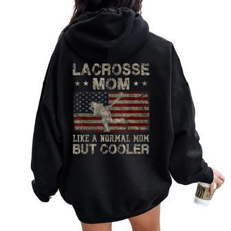 Lacrosse Mom Like A Normal Mom But Cooler Mother's Day Women Oversized Hoodie Back Print - Thegiftio UK