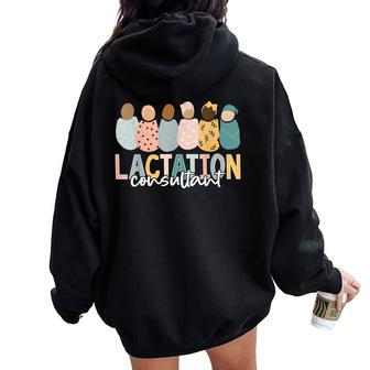 Lactation Consultant Baby Nurses Appreciation Mother Baby Women Oversized Hoodie Back Print - Monsterry