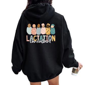 Lactation Consultant Baby Nurses Appreciation Mother Baby Women Oversized Hoodie Back Print - Monsterry DE