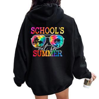 Last Day Of School Schools Out For Summer Teacher Students Women Oversized Hoodie Back Print - Monsterry DE