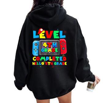 Level 4Th Grade Completed Hello 5Th Grade Last Day Of School Women Oversized Hoodie Back Print - Monsterry UK