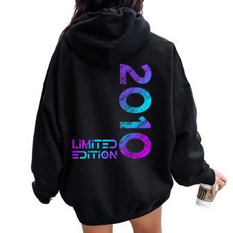 Limited Edition 2010 Boy Girl 14Th Birthday 14 Women Oversized Hoodie Back Print - Thegiftio UK