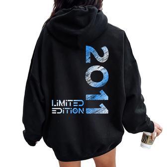 Limited Edition 2011 Boy Girl 13Th Birthday 13 Women Oversized Hoodie Back Print - Thegiftio UK