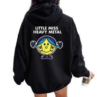 Little Miss Heavy Metal Rock & Roll Women Oversized Hoodie Back Print - Thegiftio UK