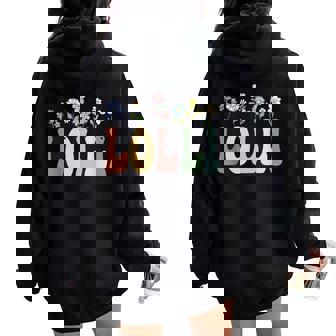Lolli Wildflower Floral Lolli Women Oversized Hoodie Back Print - Seseable