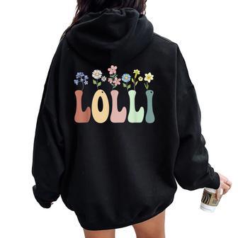 Lolli Wildflower Floral Lolli Women Oversized Hoodie Back Print - Seseable