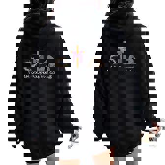 A Lot Can Happen In 3 Days For A Christian Easter Day Women Oversized Hoodie Back Print | Mazezy