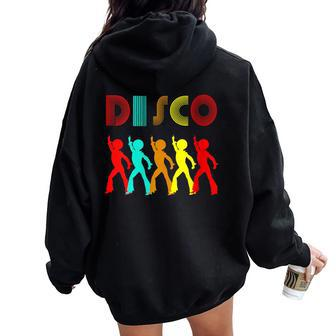 I Love Disco Retro Vintage Dancing Party 70S 80S Disco Guys Women Oversized Hoodie Back Print - Monsterry UK