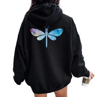 Love Dragonflies Child Small Simple Minimalist Dragonfly Women Oversized Hoodie Back Print - Monsterry