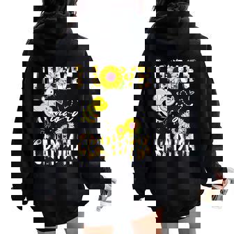 I Love Being A Grandma Sunflower Bee Lover Mother's Day Cute Women Oversized Hoodie Back Print | Seseable UK
