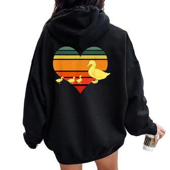 Mama Rubber Duck For Adults Mom Family Women Oversized Hoodie Back Print - Monsterry