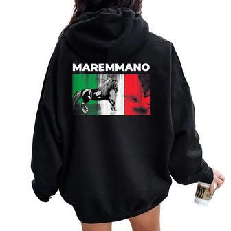 Maremmano Italian Horse Women Oversized Hoodie Back Print - Monsterry UK
