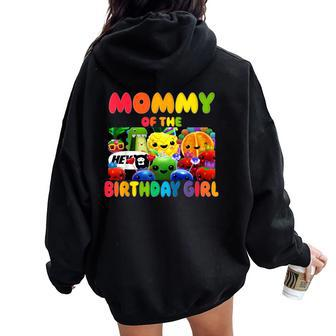 Mommy Of The Birthday Girl Fruit Birthday Family Matching Women Oversized Hoodie Back Print | Mazezy
