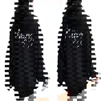 Mommy For Heart Mother's Day Mommy Women Oversized Hoodie Back Print - Seseable