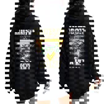 Monster Truck Aunt Retro Vintage Monster Truck Women Oversized Hoodie Back Print - Seseable