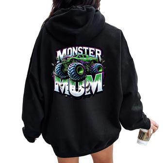 Monster Truck Race Racer Driver Mom Mother's Day Women Oversized Hoodie Back Print - Monsterry AU