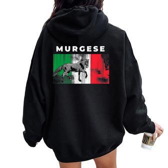 Murgese Italian Horse Women Oversized Hoodie Back Print - Monsterry AU