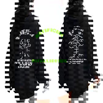 Mushroom Cloud Artificial Intelligence Women Oversized Hoodie Back Print - Thegiftio