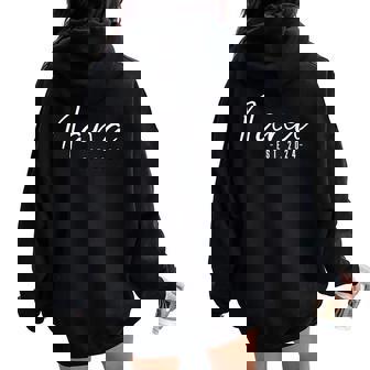 Nana Est 2024 Nana To Be New Grandma Pregnancy Women Oversized Hoodie Back Print | Mazezy