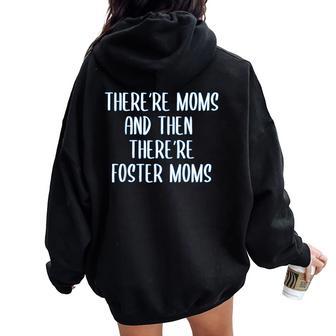 National Foster Care Month Foster Mom Women Oversized Hoodie Back Print - Monsterry DE