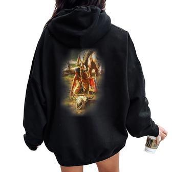 Native American Indian Tribe Tribal Dreamcatcher Indian Land Women Oversized Hoodie Back Print - Thegiftio UK