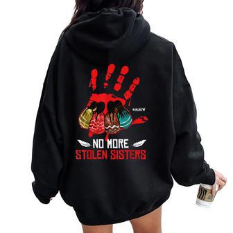 No More Stolen Sisters Mmiw Native Women Women Oversized Hoodie Back Print - Seseable