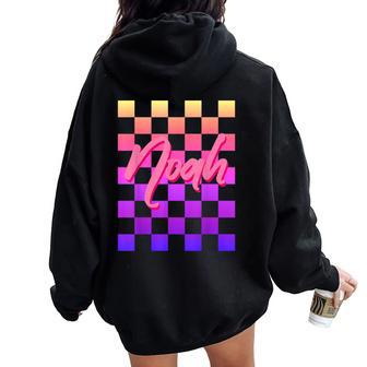 Noah First Name-D Boy Girl Baby Birth-Day Women Oversized Hoodie Back Print | Mazezy