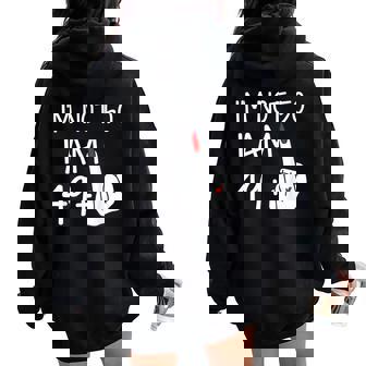 Im Not 50 I Am 49 Plus 1 Middle Finger Women Oversized Hoodie Back Print - Thegiftio
