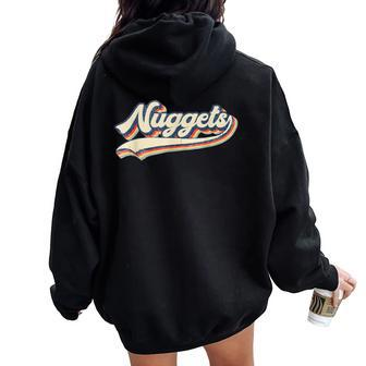 Nuggets Name Vintage Retro Boy Girl Women Oversized Hoodie Back Print - Monsterry AU