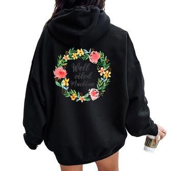 Well Oiled Machine Essential Oils Women Oversized Hoodie Back Print - Monsterry CA