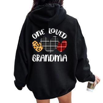One Loved Grandma Proud Mother's Day Thanksgiving Valentines Women Oversized Hoodie Back Print - Monsterry CA