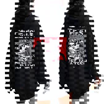 Opossum Life Fast Eat Trash Fun Possum Raccoon Kid Women Oversized Hoodie Back Print | Mazezy