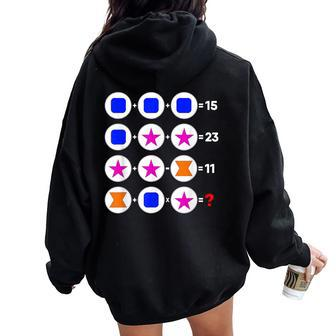 Order Of Operations Math Quiz Game Teacher Thanksgiving Women Oversized Hoodie Back Print - Monsterry AU