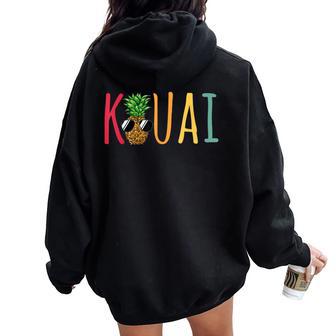 Pineapple Sunglasses Kauai Hawaiian Hawaii Men Women Oversized Hoodie Back Print - Monsterry